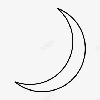 月亮新月月光图标图标