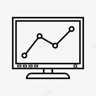 条线图形图形线屏幕统计图标图标