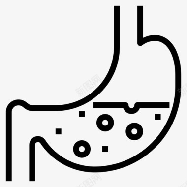 医疗废物标志胃酸消化图标图标