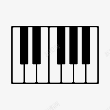 键盘钢琴键键盘音乐图标图标