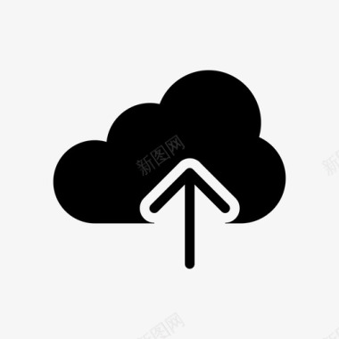 服务器上载云网络图标图标
