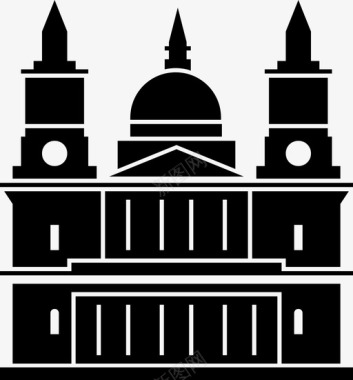 圣保罗大教堂教堂地标图标图标