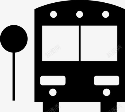 公共交通标识公共汽车驾驶公共交通图标图标