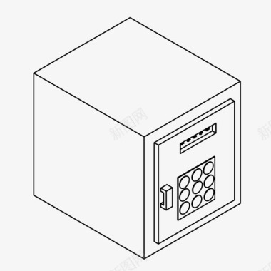 保险柜设计保险箱银行钱图标图标