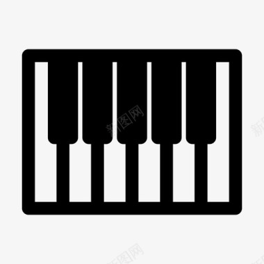 钢琴键盘旋律图标图标