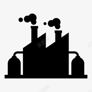 工业厂房生产工厂建筑工业图标图标