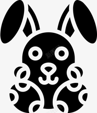 兔子复活节鸡蛋图标图标