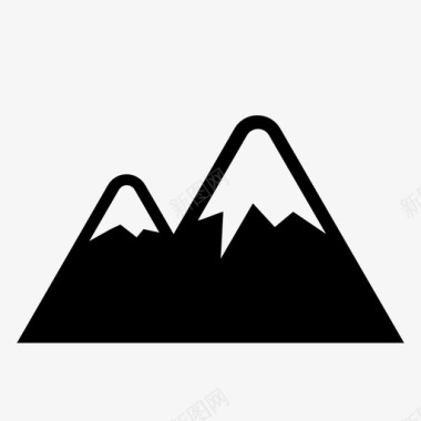 山区登山图标图标