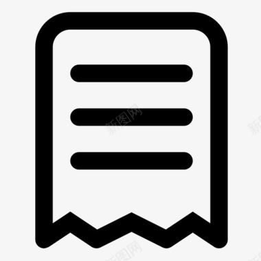 收据收据成本信用图标图标