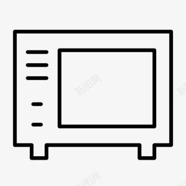 厨房烤箱柜微波炉电器烹饪图标图标