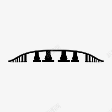 吊桥桥建筑城市图标图标