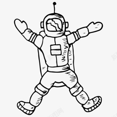 宇航员太空太空服图标图标