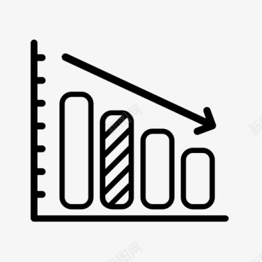 下降图片条形图图表下降图标图标