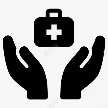 医疗包急救箱医疗救护医疗包图标图标