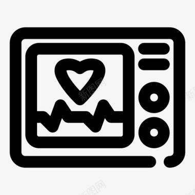 心脏监护仪心电图心脏医院图标图标