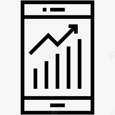 企业团队精神移动图表分析手机图标图标