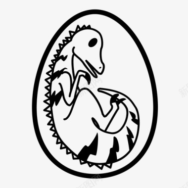 恐龙动物头骨恐龙蛋小恐龙爬行动物图标图标