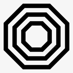 八角形图形八角形图形几何体图标高清图片