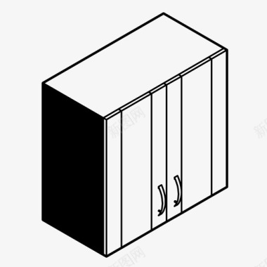 厨房一套家具橱柜办公桌抽屉图标图标