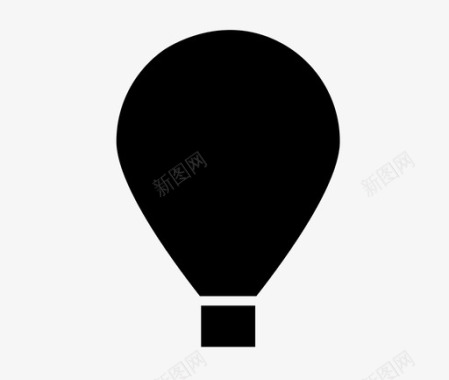 远足热气球旅游图标图标