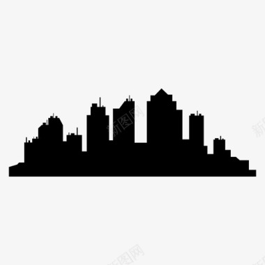 建筑与城市城市天际线建筑现代图标图标