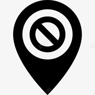 地图标识被拒绝距离禁止图标