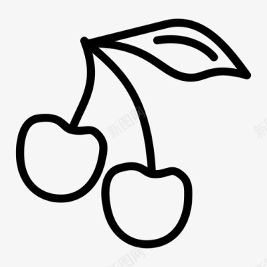樱桃苹果水果图标图标