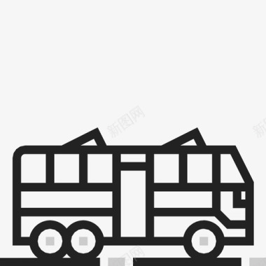 公共环境标识公共汽车车道道路图标图标