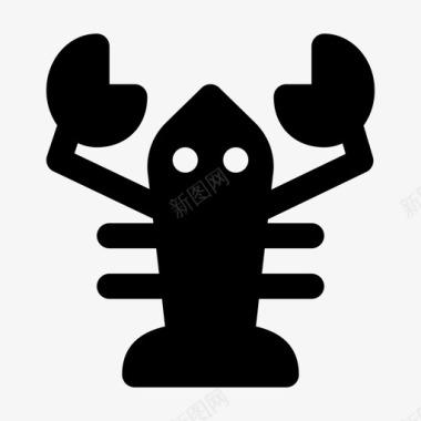 龙虾动物小龙虾图标图标