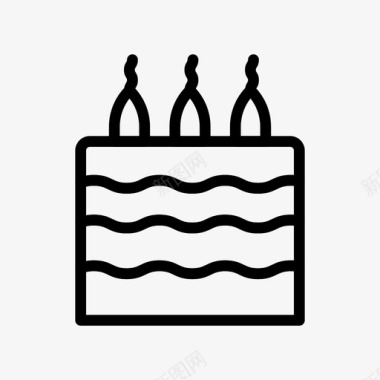 生日的气球生日蛋糕蜡烛图标图标