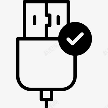 数据线素材usb数据线已连接连接图标图标