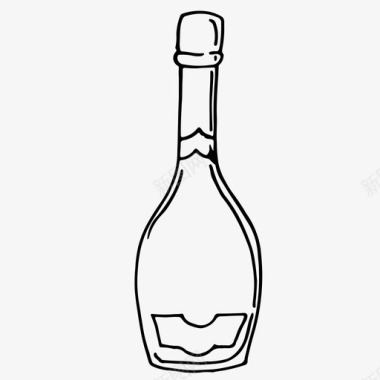 一瓶酒一瓶酒酒庆祝图标图标