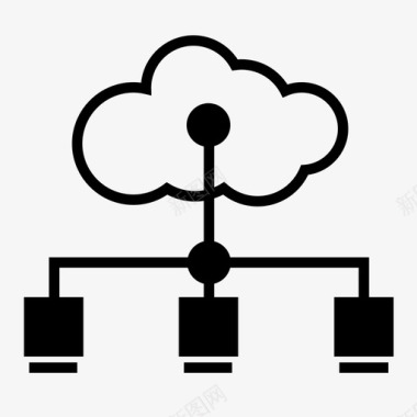 云计算大数据云网络云计算互联网图标图标