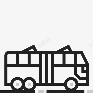 公共环境标识公共汽车车道道路图标图标