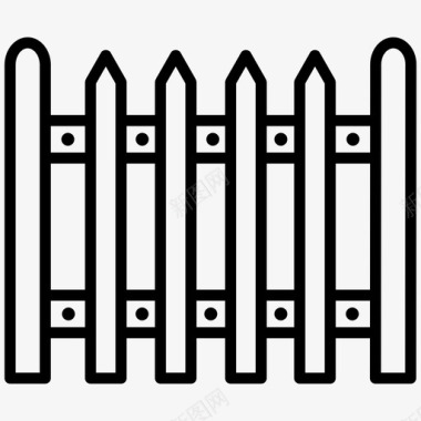 栅栏尖桩篱笆弹簧2图标图标