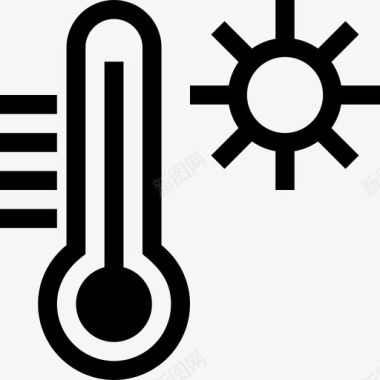 高温高温预报过热图标图标