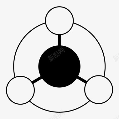 方案规划生态系统连接重叠图标图标