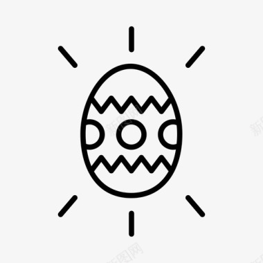复活节彩蛋复活节装饰彩绘图标图标