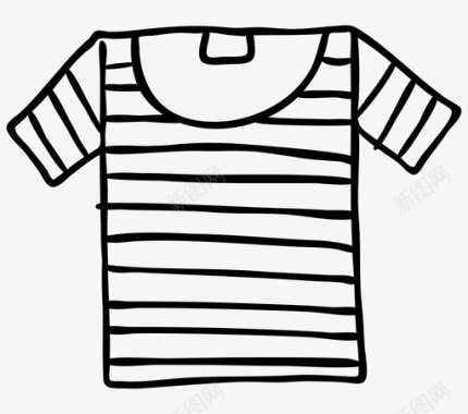 矢量条纹背景条纹t恤服装手绘图标图标