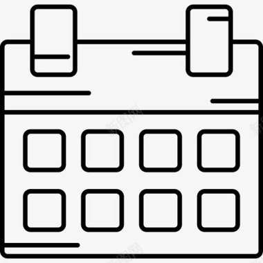 超薄嵌入式日历事件营销和搜索引擎优化超薄图标图标