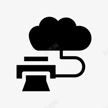 服务器云网络打印机图标图标