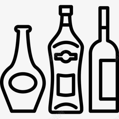 三瓶酒食物购物成瘾图标图标