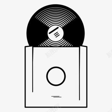 乙烯基唱片盘dj留声机图标图标