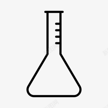 溶剂瓶子化学品瓶子锥形烧瓶图标图标