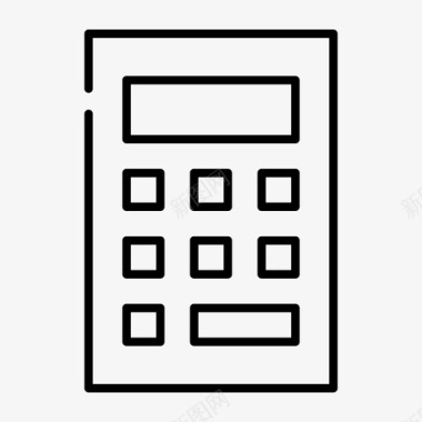 数学数字树木计算器会计按钮图标图标