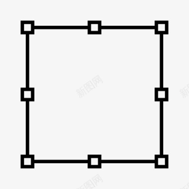 降低调整矩形控制柄调整大小图标图标