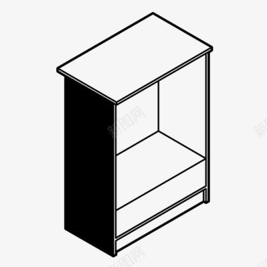 厨房一套家具橱柜办公桌抽屉图标图标