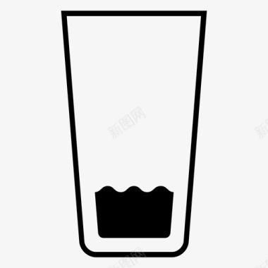 帖子数量图标玻璃水四分之一数量容器图标图标