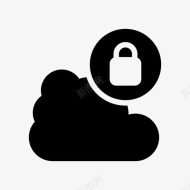 服务器锁定云网络图标图标