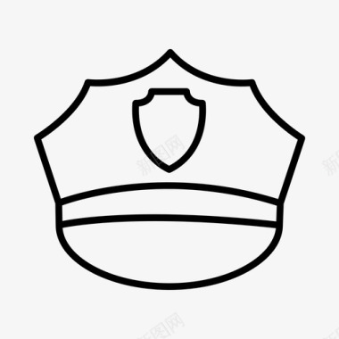 警帽警察执法图标图标